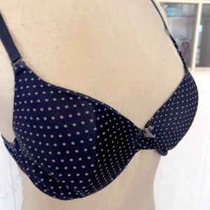 Polka Dot Gilligan & O'Malley Underwire Bra 34C